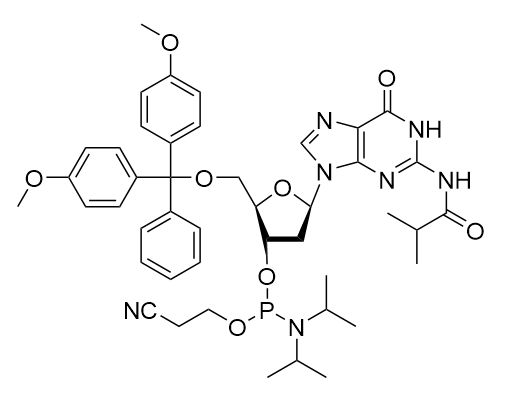 5'-O-(4,4-二甲氧基三苯甲基)-N-異丁?；?2'-脫氧鳥苷-3'-(2-氰基乙基-N,N-二異丙基)亞磷酰胺